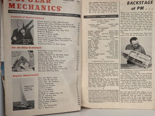 VINTAGE MAGAZINE: Popular Mechanics - Vol. 121, No. 2 - February 1964