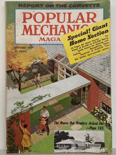VINTAGE MAGAZINE: Popular Mechanics - Vol. 102, No. 4 - October 1954 