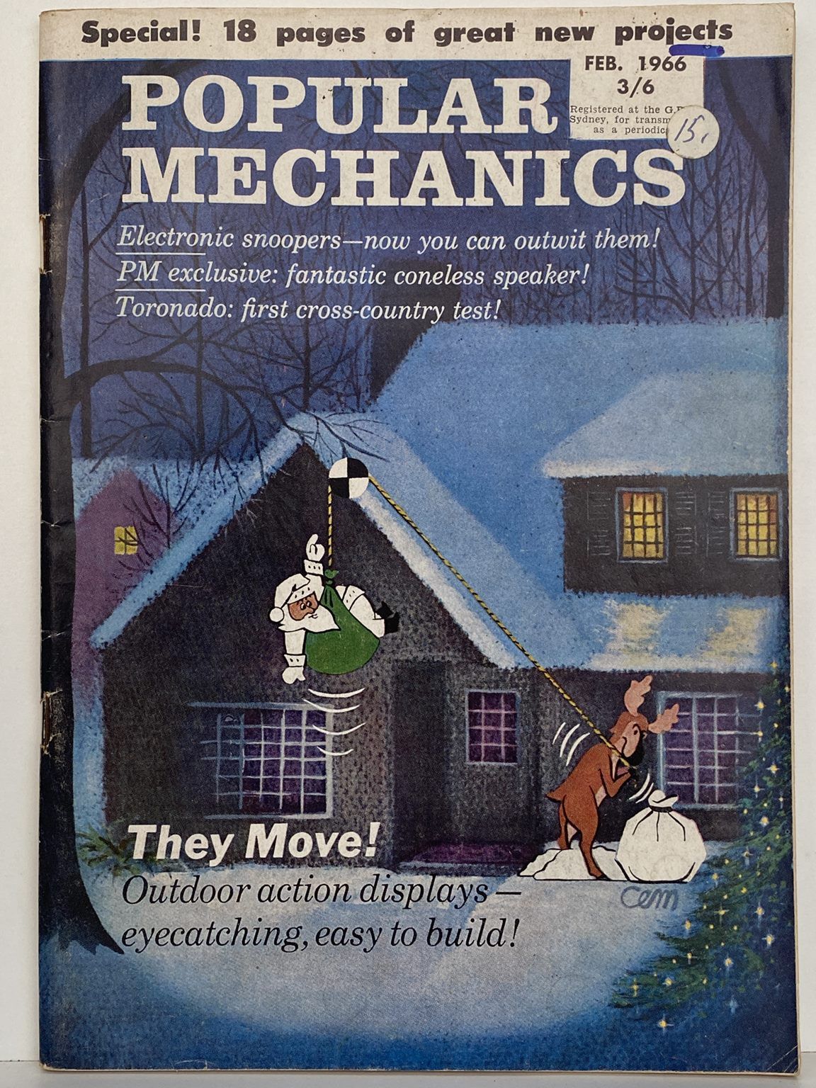 VINTAGE MAGAZINE: Popular Mechanics - Vol. 124, No. 6 - February 1966
