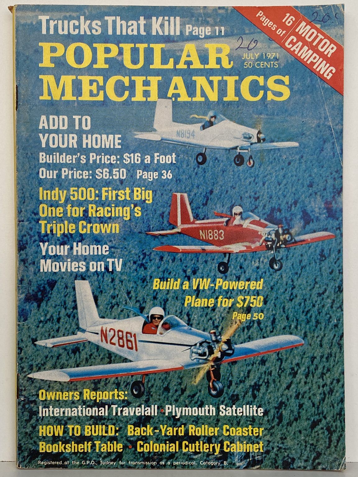 VINTAGE MAGAZINE: Popular Mechanics - Vol. 135, No. 5 - July 1971