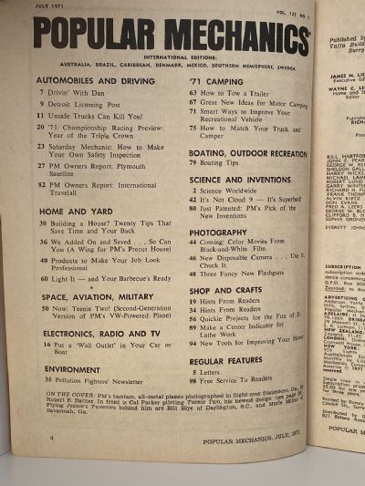 VINTAGE MAGAZINE: Popular Mechanics - Vol. 135, No. 5 - July 1971