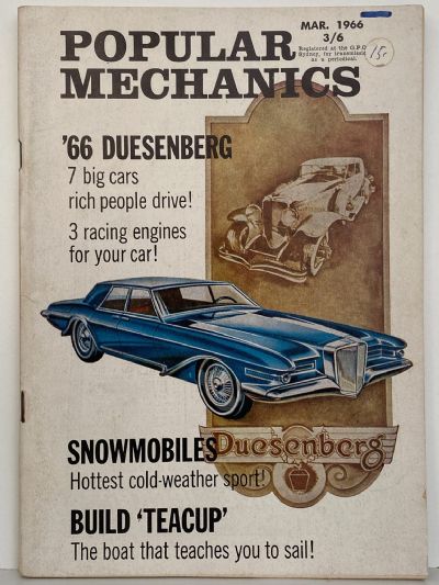 VINTAGE MAGAZINE: Popular Mechanics - Vol. 125, No. 1 - March 1966 