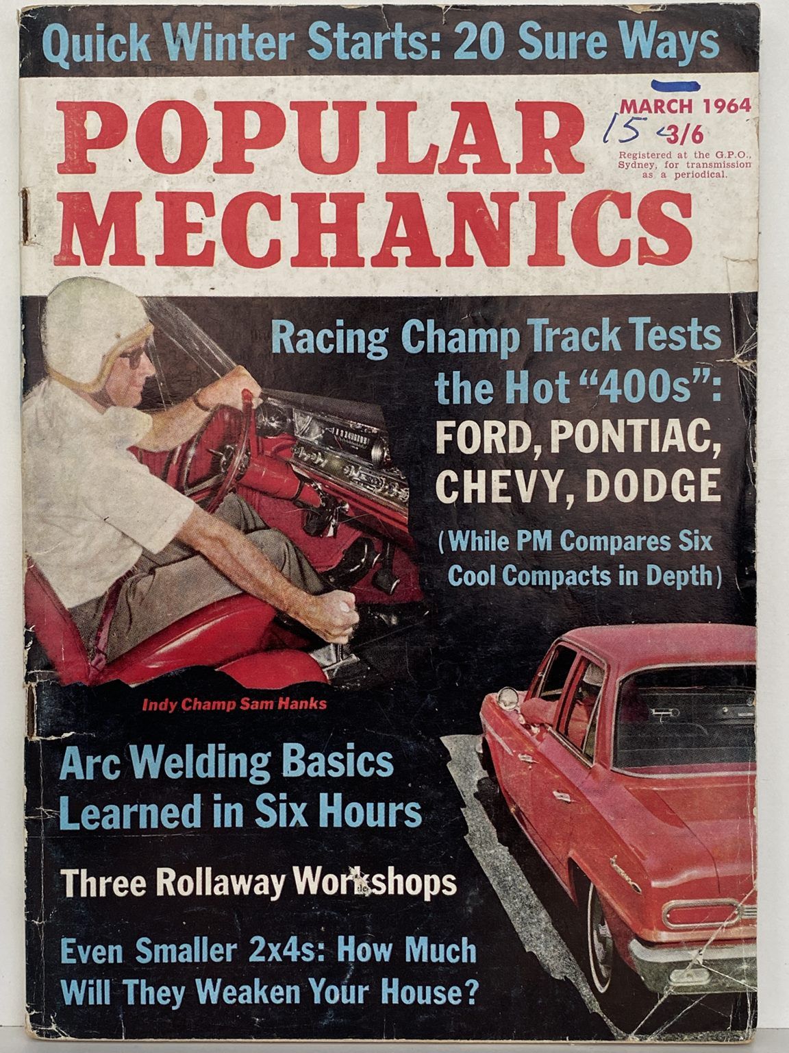 VINTAGE MAGAZINE: Popular Mechanics - Vol. 121, No. 1 - March 1964