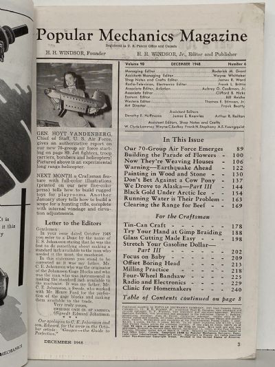 VINTAGE MAGAZINE: Popular Mechanics - Vol. 90, No. 6 - December 1948