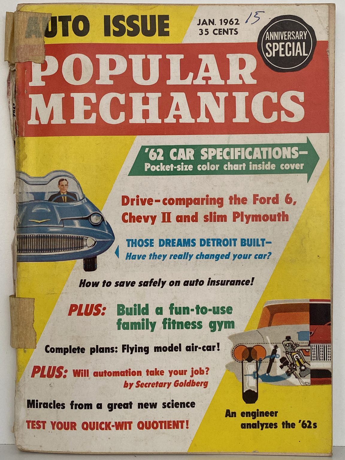 VINTAGE MAGAZINE: Popular Mechanics - Vol. 117, No. 1 - January 1962