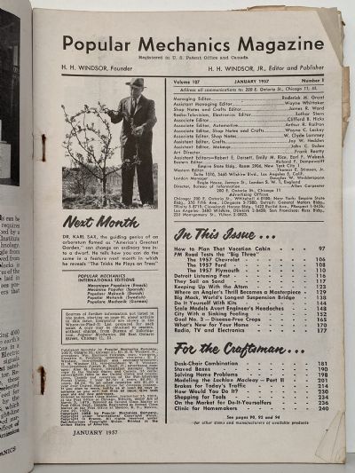 VINTAGE MAGAZINE: Popular Mechanics - Vol. 107, No. 1 - January 1957