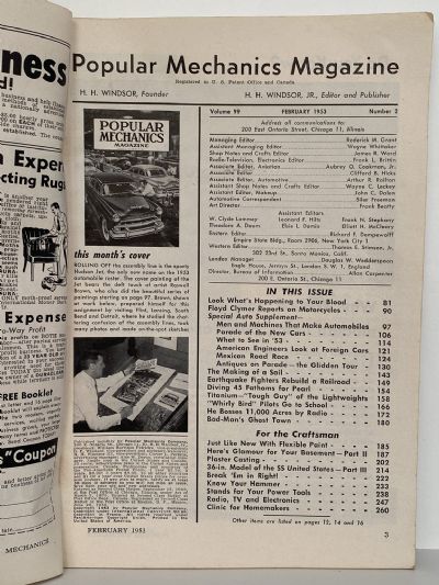 VINTAGE MAGAZINE: Popular Mechanics - Vol. 99, No. 2 - February 1953