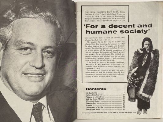 VINTAGE MAGAZINE: Norman Kirk - Life and Career of a Prime Minister