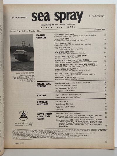VINTAGE MAGAZINE: Sea Spray / Power & Sail - Vol. 25, No. 9 - October 1970