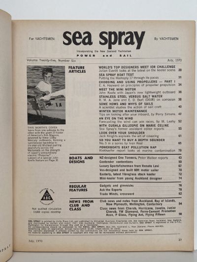 VINTAGE MAGAZINE: Sea Spray / Power & Sail - Vol. 25, No. 6 - July 1970
