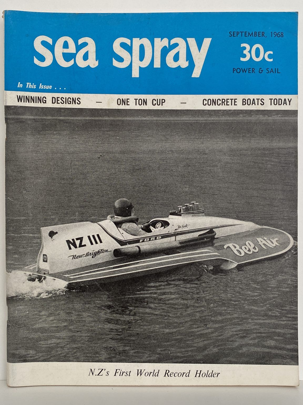 VINTAGE MAGAZINE: Sea Spray / Power & Sail - Vol. 23, No. 8 - September 1968