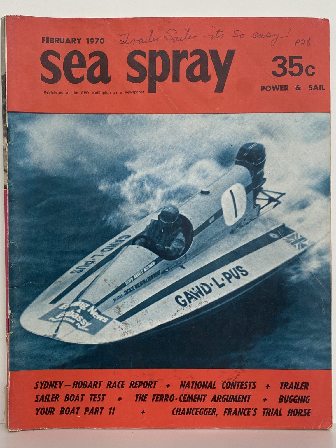 VINTAGE MAGAZINE: Sea Spray / Power & Sail - Vol. 23, No. 1 - February 1970