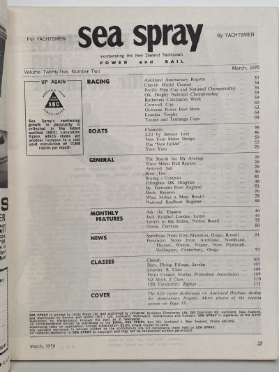 VINTAGE MAGAZINE: Sea Spray / Power & Sail - Vol 25, No. 2 - March 1970
