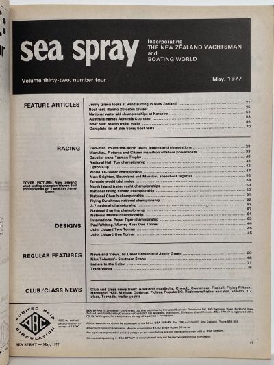 VINTAGE MAGAZINE: Sea Spray - Vol. 32, No. 4 - May 1977