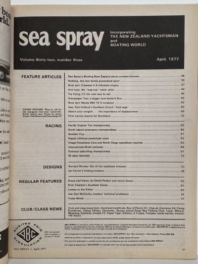 VINTAGE MAGAZINE: Sea Spray - Vol. 32, No. 3 - April 1977