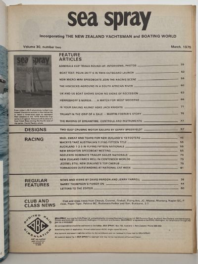 VINTAGE MAGAZINE: Sea Spray - Vol. 30, No. 2 - March 1975