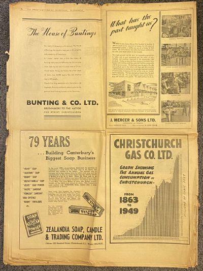 OLD NEWSPAPER: The Christchurch Press Centennial Supplement 1850 - 1950