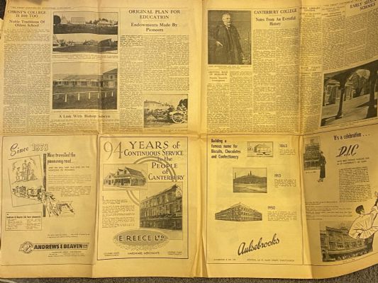 OLD NEWSPAPER: The Christchurch Press Centennial Supplement 1850 - 1950