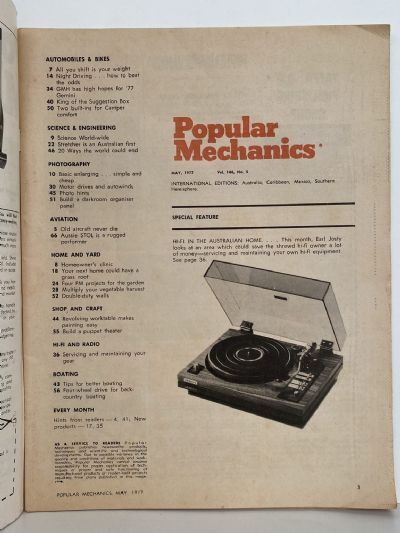 VINTAGE MAGAZINE: Popular Mechanics - Vol. 146, No. 5 - May 1977
