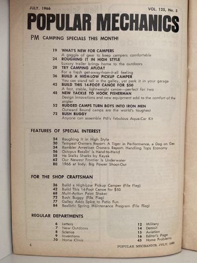 VINTAGE MAGAZINE: Popular Mechanics - Vol. 125, No. 5 - July 1966