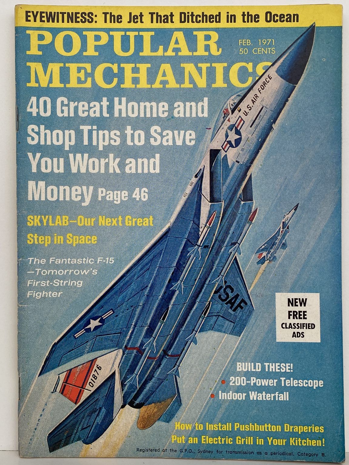 VINTAGE MAGAZINE: Popular Mechanics - Vol. 134, No. 6 - February 1971
