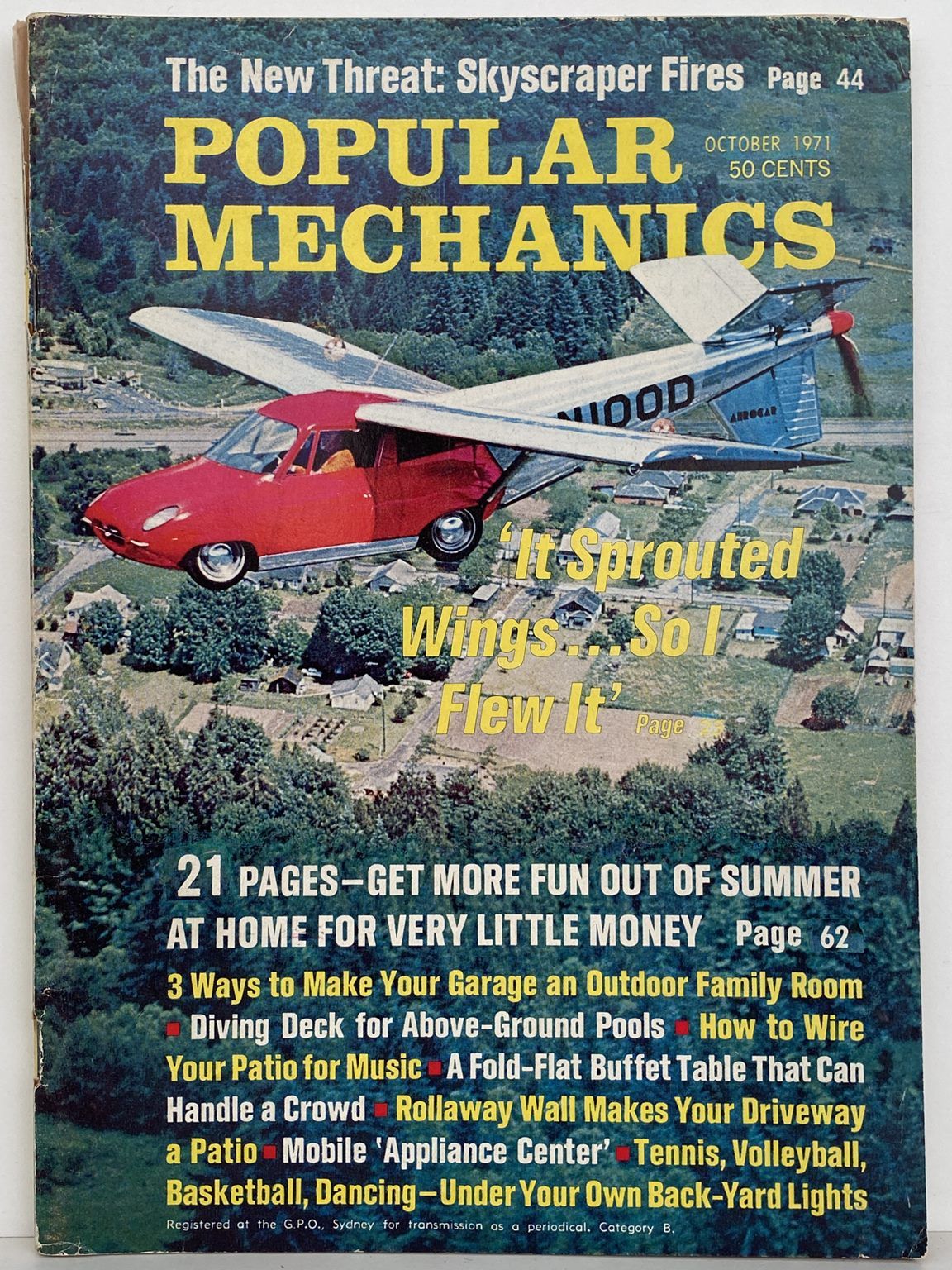 VINTAGE MAGAZINE: Popular Mechanics - Vol. 136, No. 2 - October 1971