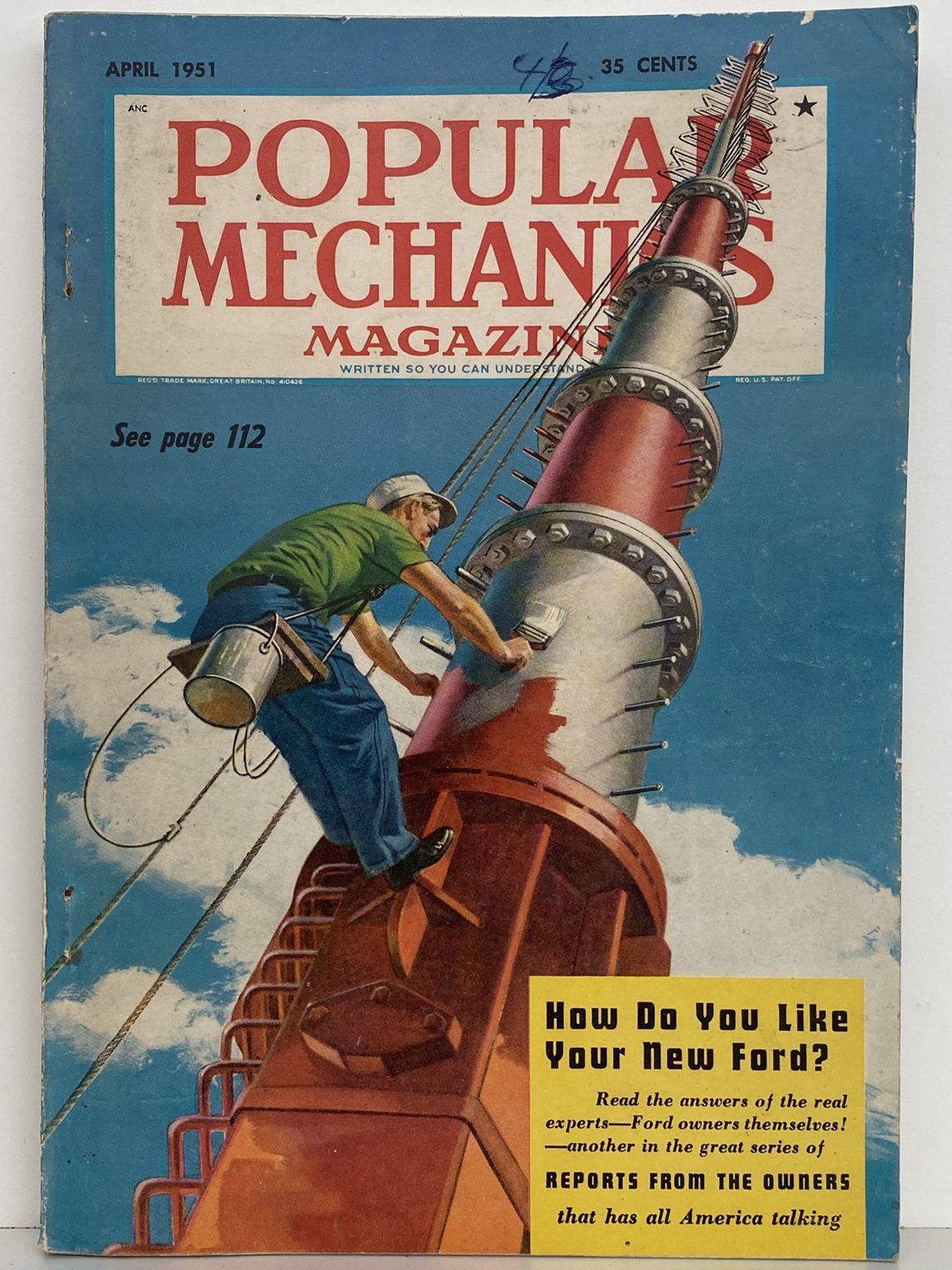 VINTAGE MAGAZINE: Popular Mechanics - Vol. 95, No. 4 - April 1951