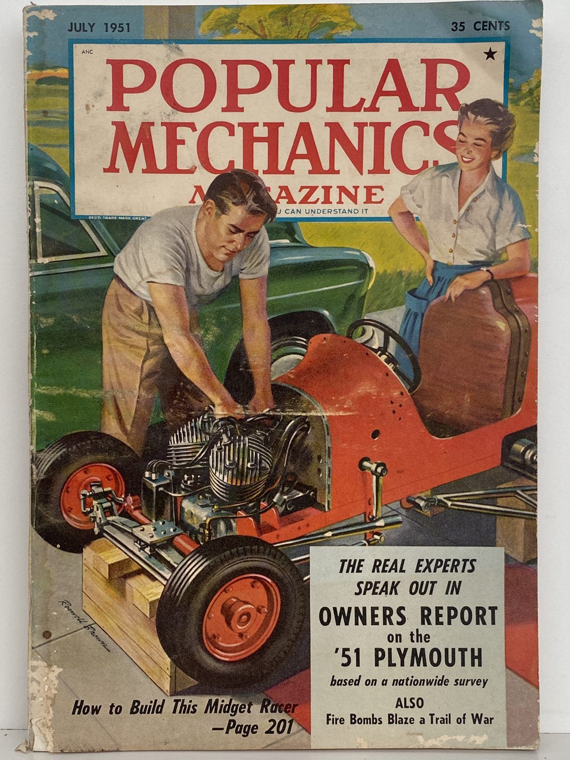 VINTAGE MAGAZINE: Popular Mechanics - Vol. 96, No. 1 - July 1951
