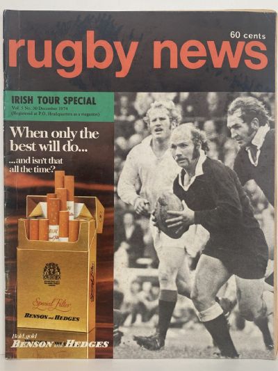OLD MAGAZINE: Rugby News - Vol. 5, No. 30, December 1974 - Irish Tour Special