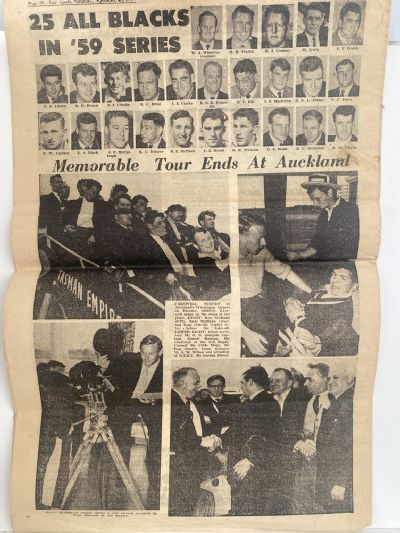 OLD NEWSPAPER: Star Sports Saturday, 26 September 1959, British Rugby Tour of NZ