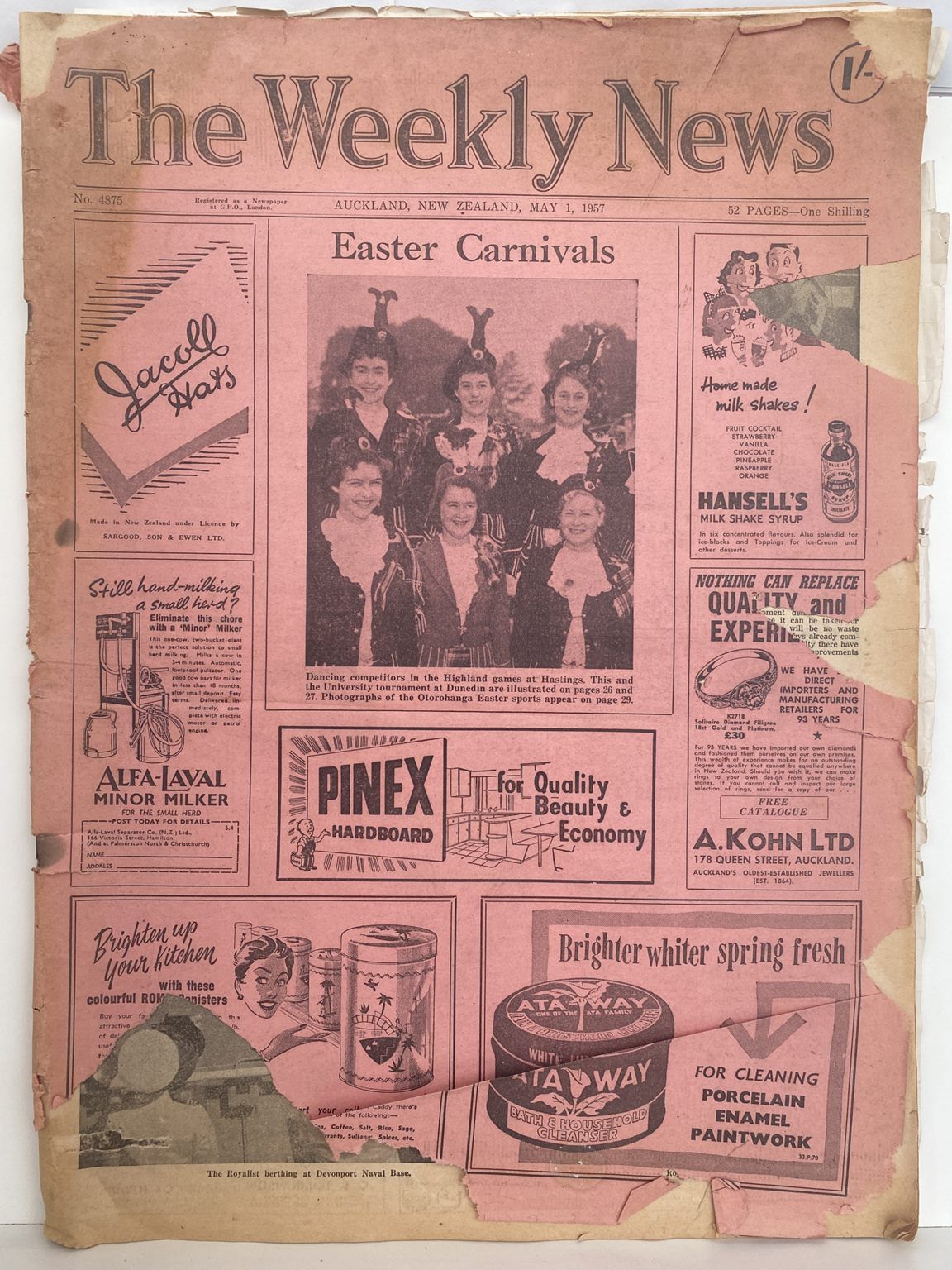 OLD NEWSPAPER: The Weekly News - 1 May 1957