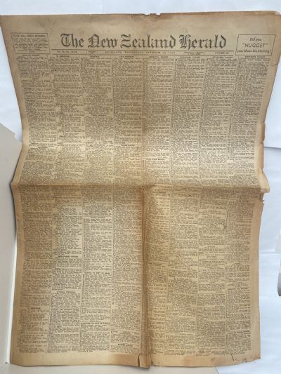 OLD NEWSPAPER: The New Zealand Herald, 13 October 1943