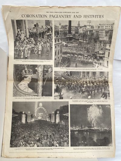 OLD NEWSPAPER: The Times - Queen Elizabeth II, Coronation Souvenir, June 1953