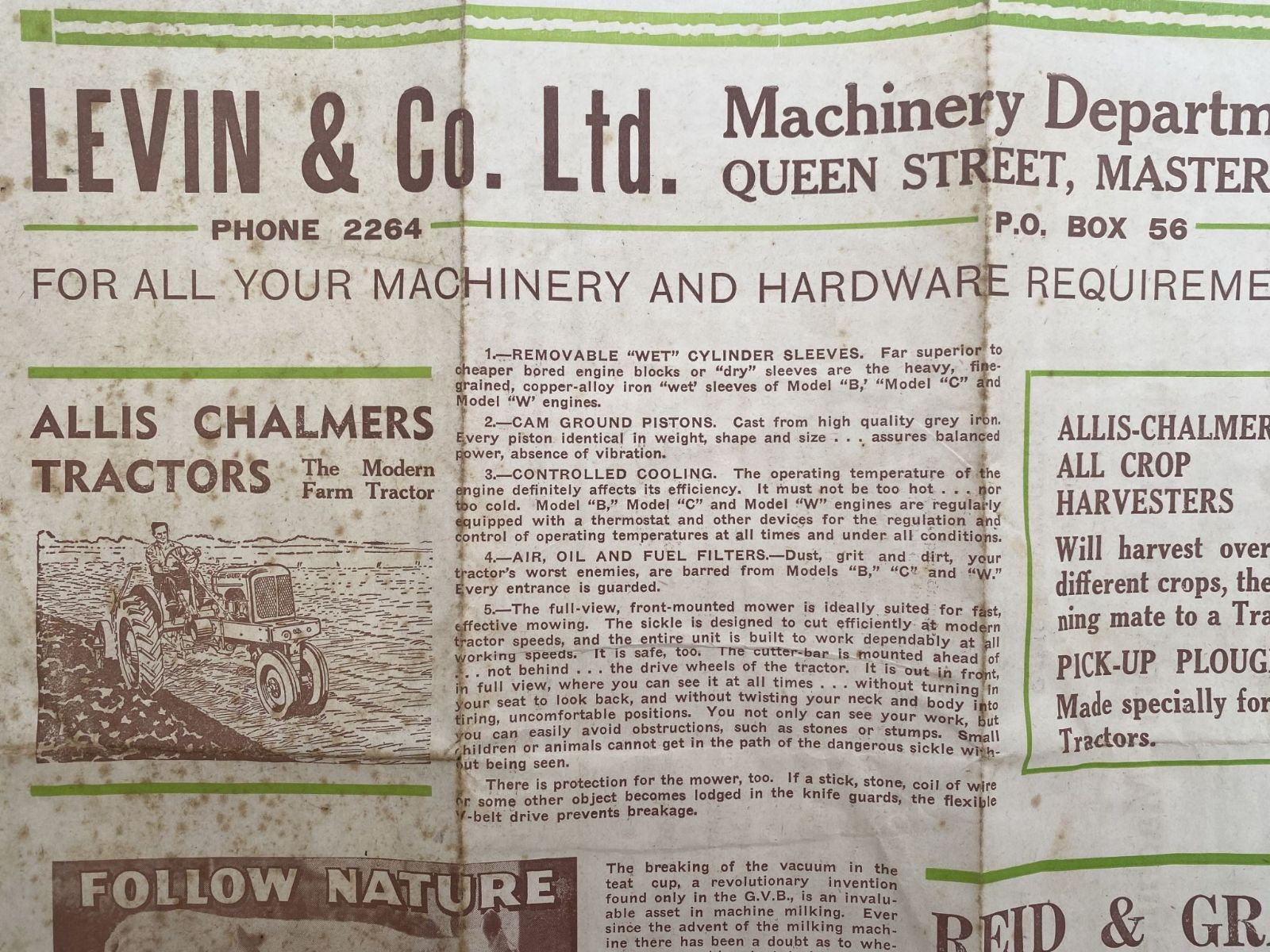 OLD ADVERTISING: Levin & Co Ltd, Masterton c 1930s
