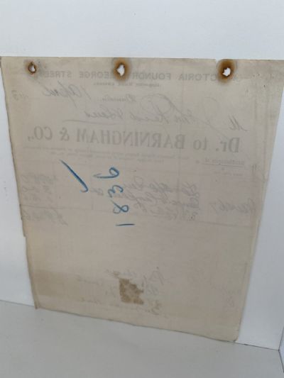 ANTIQUE INVOICE / RECEIPT: Barningham & Co, Dunedin - Manufacturers 1903