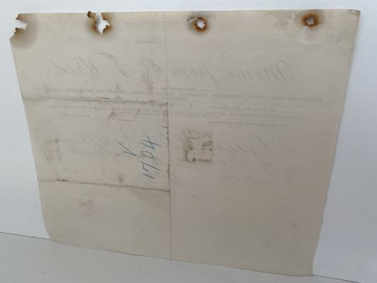 ANTIQUE INVOICE / RECEIPT: E. J. Wood, Dunedin - Teacher 1907