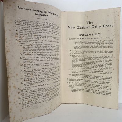 FARMING BULLETIN: New Zealand Dairy Board - Herd Recording Dept