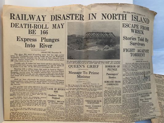 OLD NEWSPAPER: The Christchurch Star-Sun, 26 December 1953 - Tangiwai Disaster