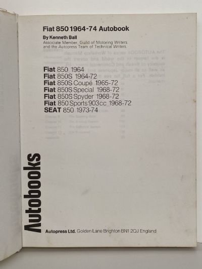 FAIT 850 Owners Workshop Manual / Autobook 765