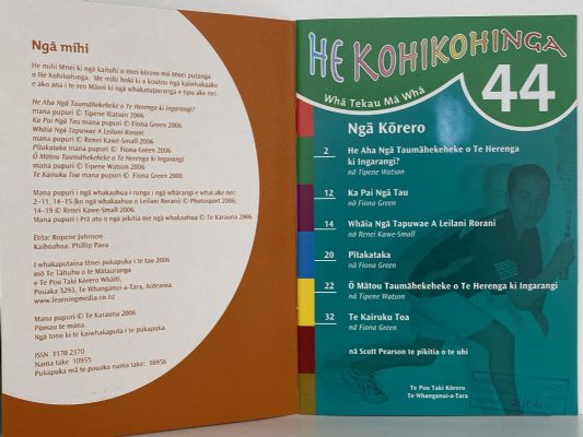 HE KOHIKOHINGA 44 Wha Tekau Ma Wha