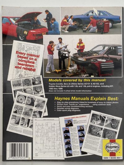 TOYOTA COROLLA 1993 to 1996 - Owners Workshop Manual