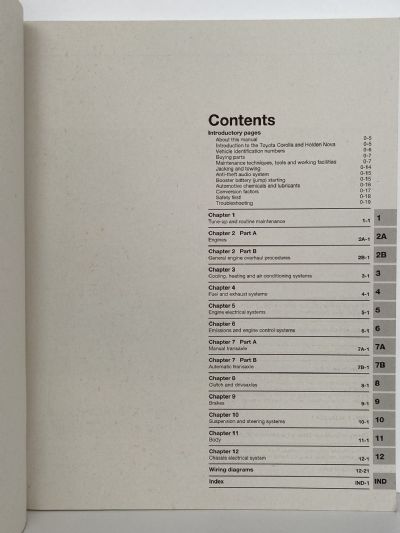 TOYOTA COROLLA 1993 to 1996 - Owners Workshop Manual