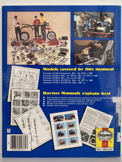 KAWASAKI KC, KE & KH 100, 1975 to 1990 - Motorcycle Owners Workshop Manual
