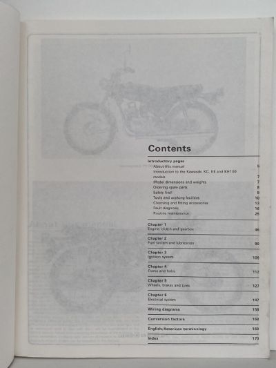KAWASAKI KC, KE & KH 100, 1975 to 1990 - Motorcycle Owners Workshop Manual