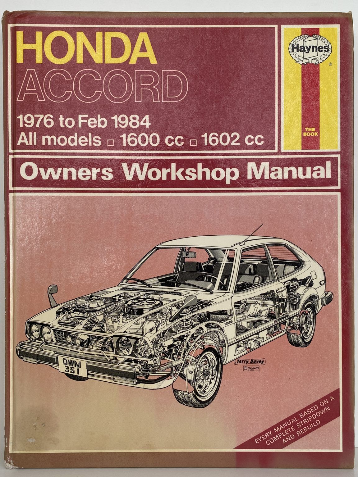 HONDA ACCORD - all models 1976 to 1984 Owners Workshop Manual