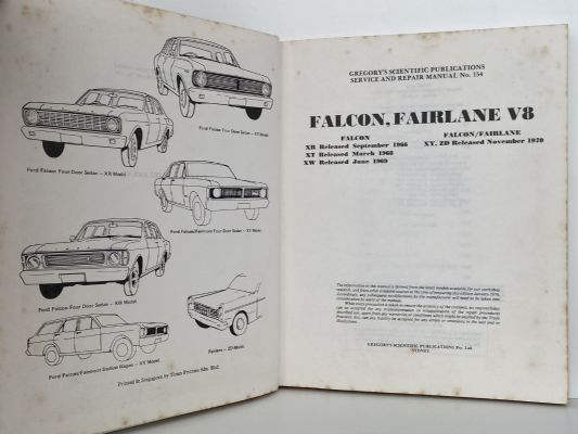 FORD FALCON XR - XT - XW - XY and Fairlane ZD Repair Manual