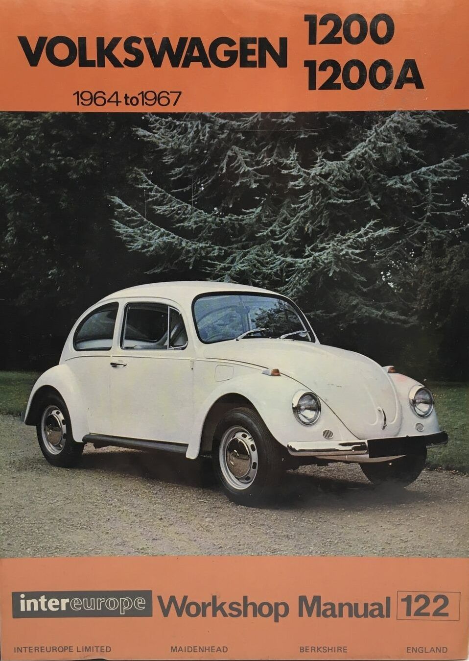 VOLKSWAGON 1200 and 1200A from 1954 Workshop Manual