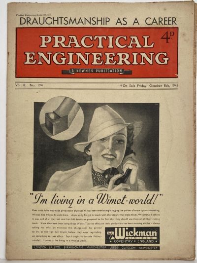 VINTAGE MAGAZINE: Practical Engineering - Vol. 8, No. 194 - 8 October 1943 