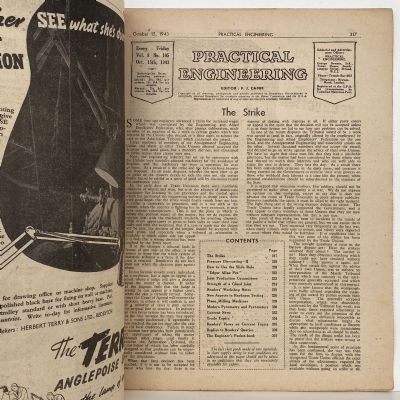 VINTAGE MAGAZINE: Practical Engineering - Vol. 8, No. 195 - 15 October 1943