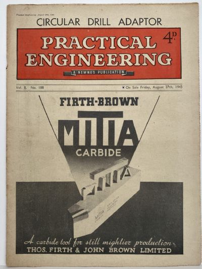 VINTAGE MAGAZINE: Practical Engineering - Vol. 8, No. 188 - 27 August 1943 